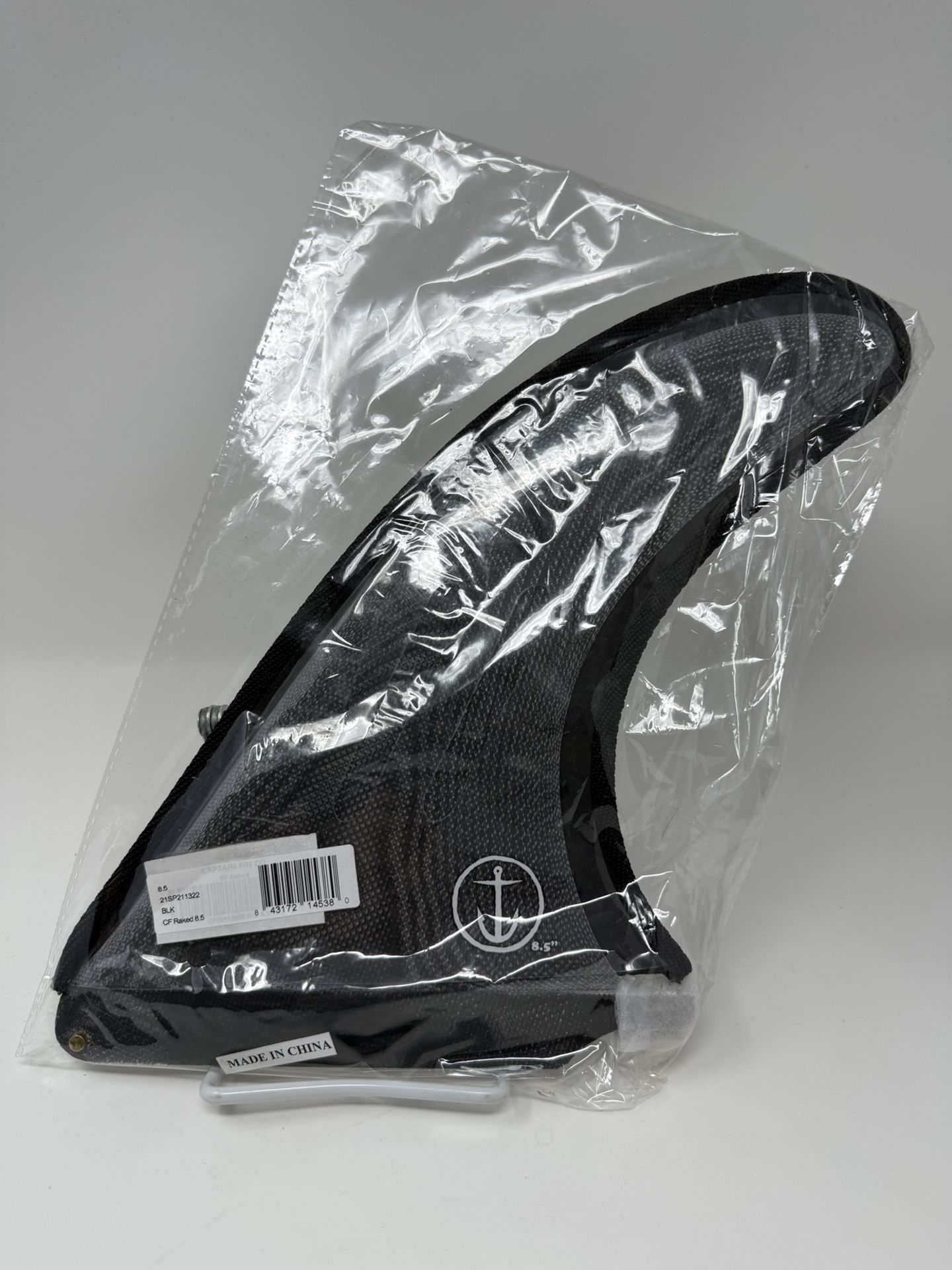 Brand New Captain Fin Co. Raked 8.5” Surfboard Fin – Black