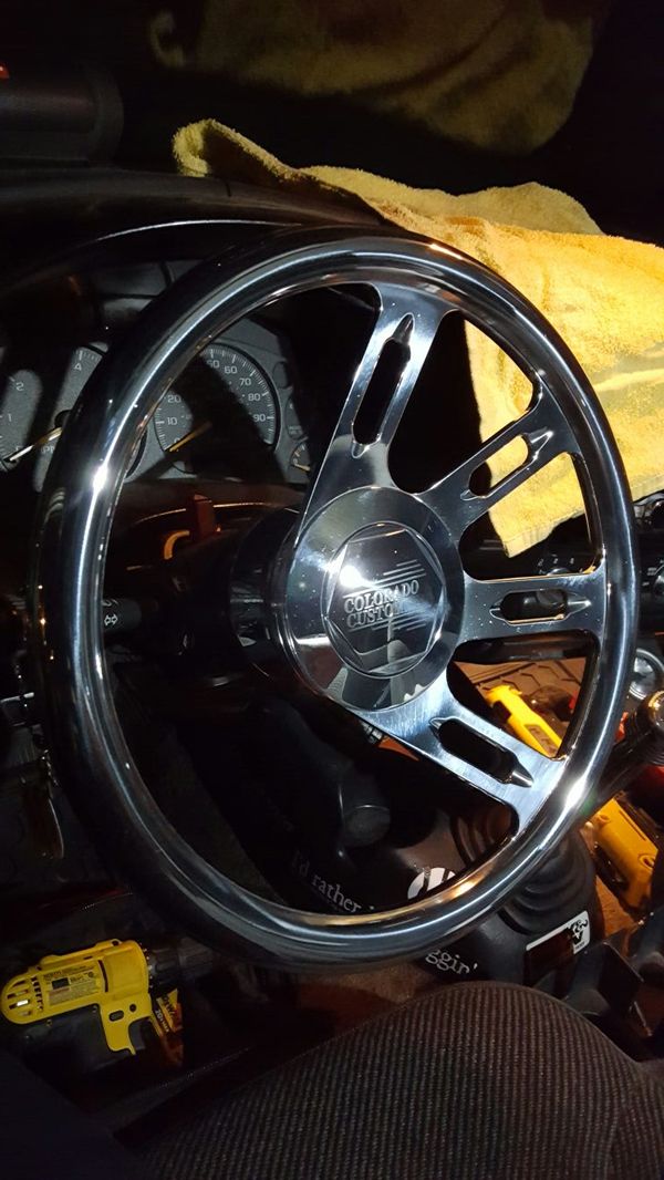 Colorado Custom Severance Billet Steering Wheel Fully Polished Half Colorado Custom Severance Billet Steering Wheel Fully Polished Half Wrap