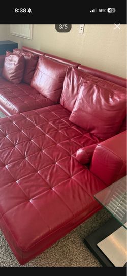 Contemporary Leather Sectional