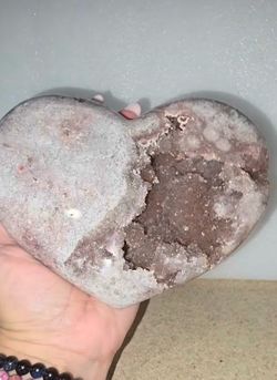 Beautiful 1.15lb druzy heart red hematite