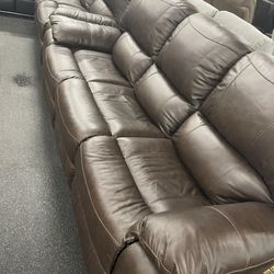 Power Leather Sofa And Power Leather Love Seat On Sale