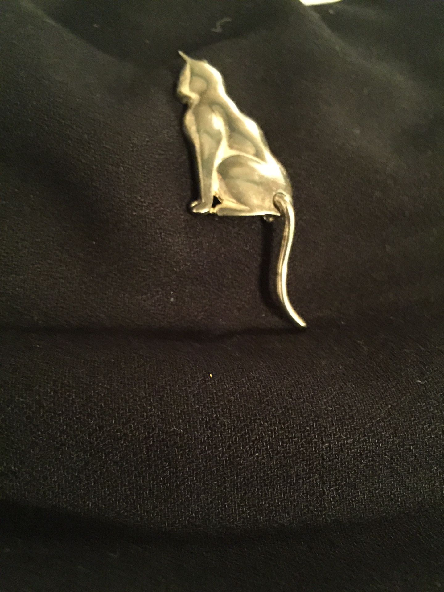 silver cat Boucher vintage