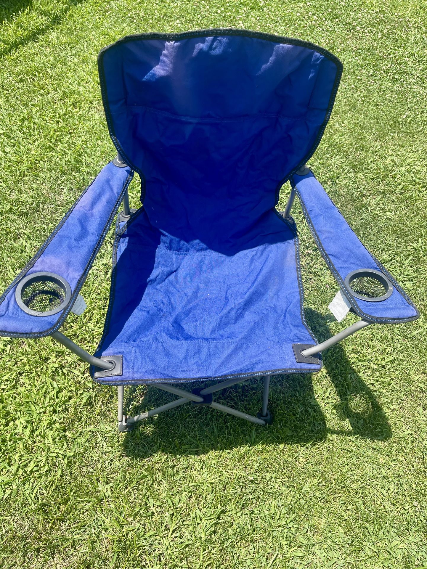 2 Foldable Blue Chairs
