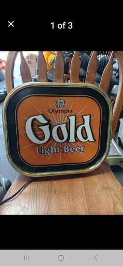 Vintage Olympia Gold Light Beer Sign 