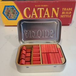 Settlers of Catan Altoid Tin Insert for game pieces, Set of 4 (Include tin and insert, does not include game pieces)