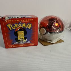 Pokémon 1999 Poliwhirl 23K Gold Plated Trading Card with Poke ball