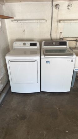 LG washer, and dryer set. Gas dryer