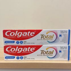 Colgate Total toothpaste 5.1 oz: $2 each