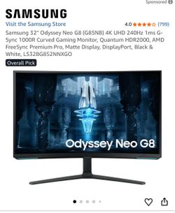 Samsung 32” Odyssey Neo G8 4k 240Hz 1 MS