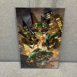 Teenage Mutant Ninja Turtles 11X17 Art Print Signed By Eddie Nunez W/COA