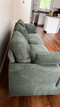 Corduroy Green Couch