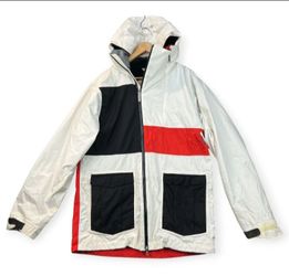 Bonfire Snowboarding Co Mens Hooded Jacket Blur Colorblock 20th Anni Fleeced Med