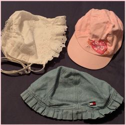 3 Baby Girl Hats – Tommy Hilfiger Reversible