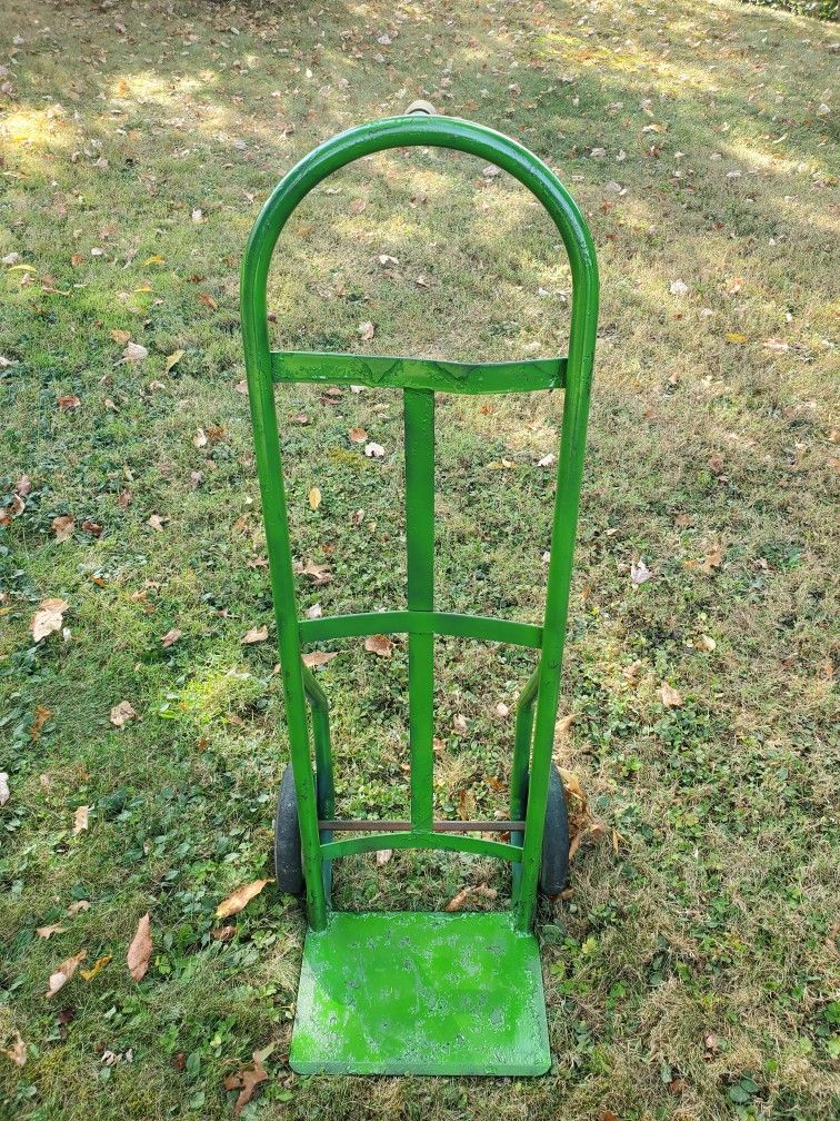 HEAVY DUTY METAL DOLLY SOLID WHEELS IN GOOD SHAPE