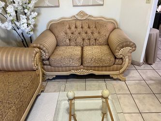 Vintage Ornate Sofa & Loveseat Set – $550 OBO