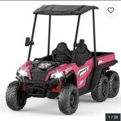 24v Kids Ride On Toys, 2 Seater Kids Ride On Car Truck With 4x200w Motor Ride On Dump Truck, Ride On Car With Sun Shade, Dump Bed & Shovel, 4wd Electr