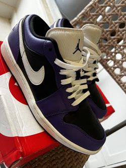 Jordan 1 Low. Purple Court Side Size 9.5
