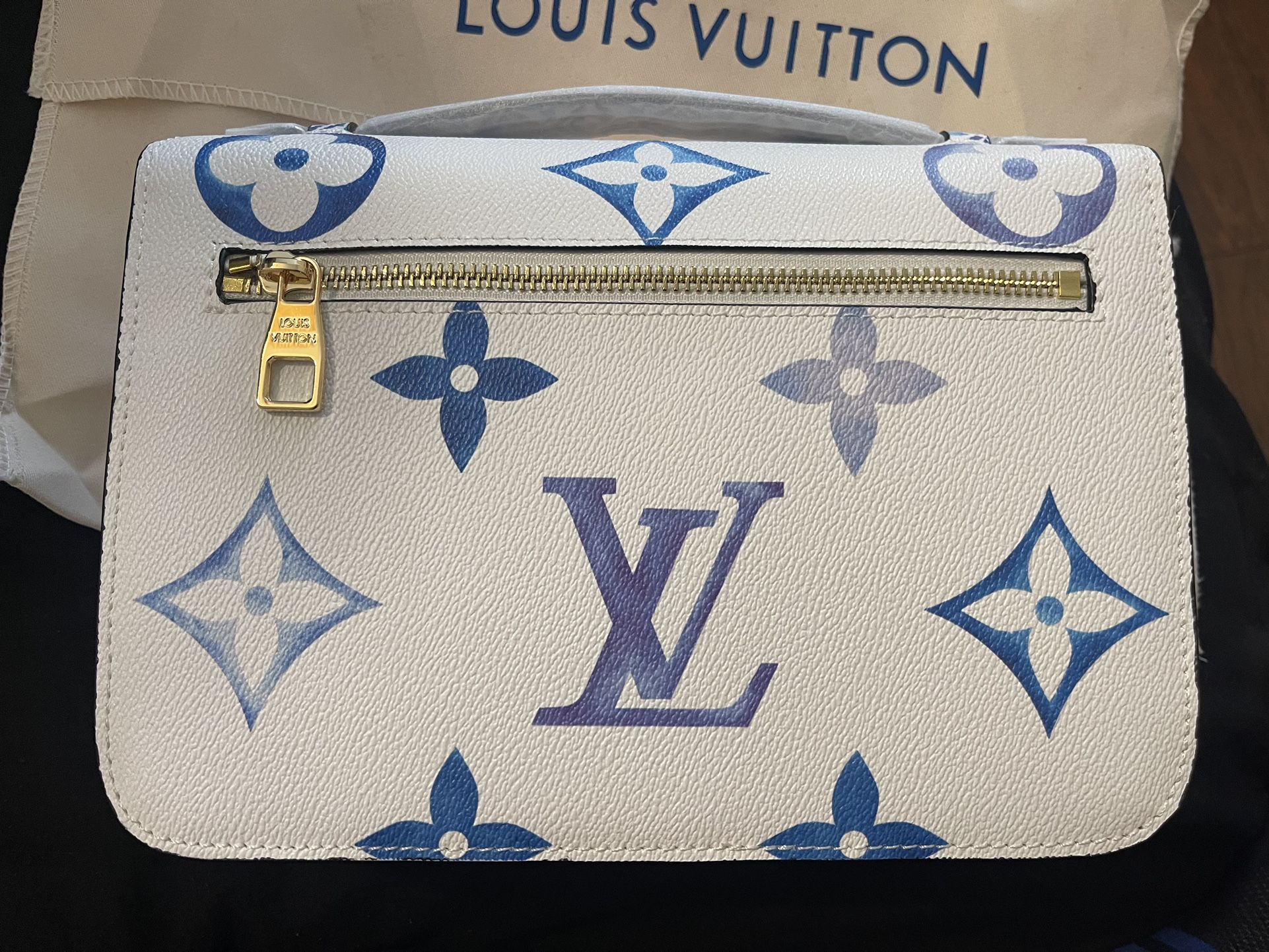 LV New Louis Vuitton By The Pool Pochette Metis MM Watercolor Blue