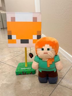 AZ.  MINECRAFT FOX LAMP + MINECRAFT ALEX PLUSH