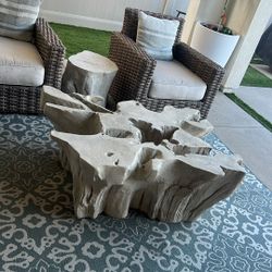 Outdoor Coffee Table And Side Table 