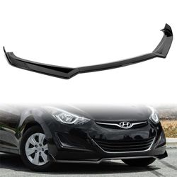 For 2011-2013 Hyundai Elantra Sedan Painted Black Front Bumper Body Spoiler Lip -(2-PU-327-PBK