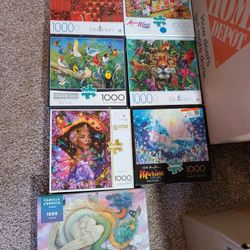 (8) 1000 PC Puzzles $3 Ea. $15/All