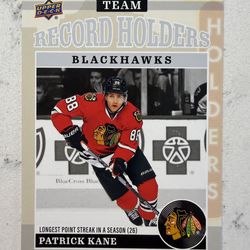 2025-26 Chicago Blackhawks Centennial Team Record Holders Patrick Kane #195