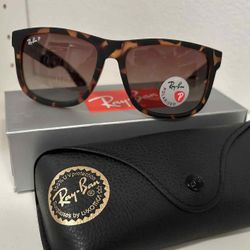 Rayban Polarized Sunglasses Justin Classic Havana Tortoise 
