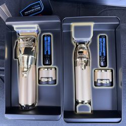 New! Babyliss Pro Fx One Gold Combo Clipper and Trimmer 