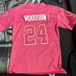 WOMENS LAS VEGAS RAIDERS CHARLES WOODSON STITCHED JERSEY SMALL UP TO 2XL 