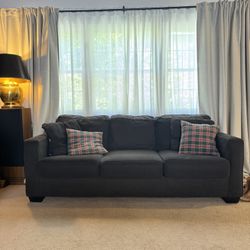 Good Condition Dark Navy Charcoal Three Seater Couch