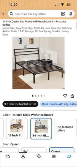 Quien size metal bed frame and mattress