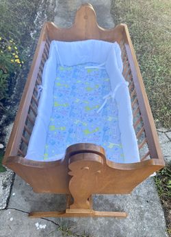 Wooden Baby Cradle
