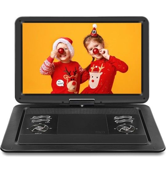 19.6" Portable DVD Player with 17.1" Large HD Screen, 5 Hours Rechargeable Battery, DVD Player Portable with Car Charger, Support USB/SD Card/Sync TV