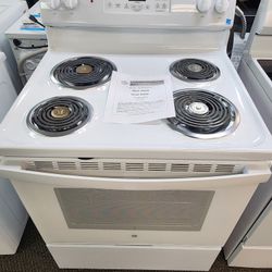 30 in. 4 Burner Element Free-Standing Electric Range in White