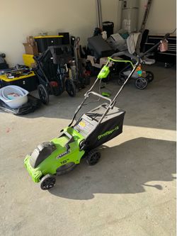 Greenworks Electric Lawn Mower + Battery & Charger Included | Barely Used | $200
