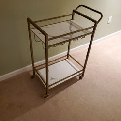 Mini Serving Rack  Kitchen Cart With Wine Holder