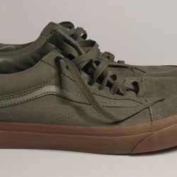 Vans Green Suede Leather & Brown Sole Shoes