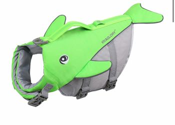 Vivaglory green dog life jacket, Size L #dogswimwear #safety