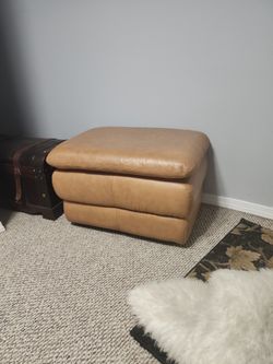 Leather Ottoman 