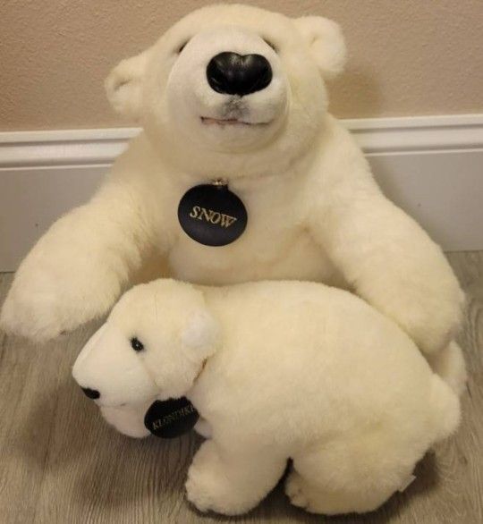 Rare Vintage Denver Zoo Klondike and Snow Stuffed Animals BRAND NEW

