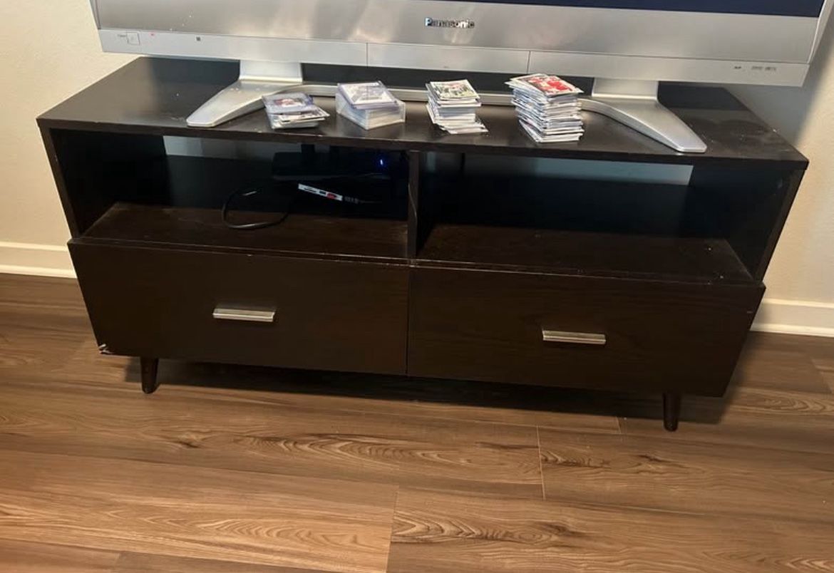 Dark Wood TV Stand