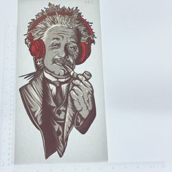 Iron On Heat Transfer  Good For T-shirts Sweaters Jackets T Shirt Design Size Is About 14x7 Albert Einstein #497