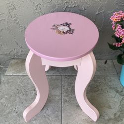Pink Stool /plant Stand Little Girl Stool 