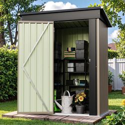 Brand New Patiowell 5x3 FT Brown Metal Storage Shed - Never Opened - Local Pickup Only