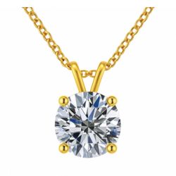 Moissanite Silver Golden Necklace and passes diamond tester