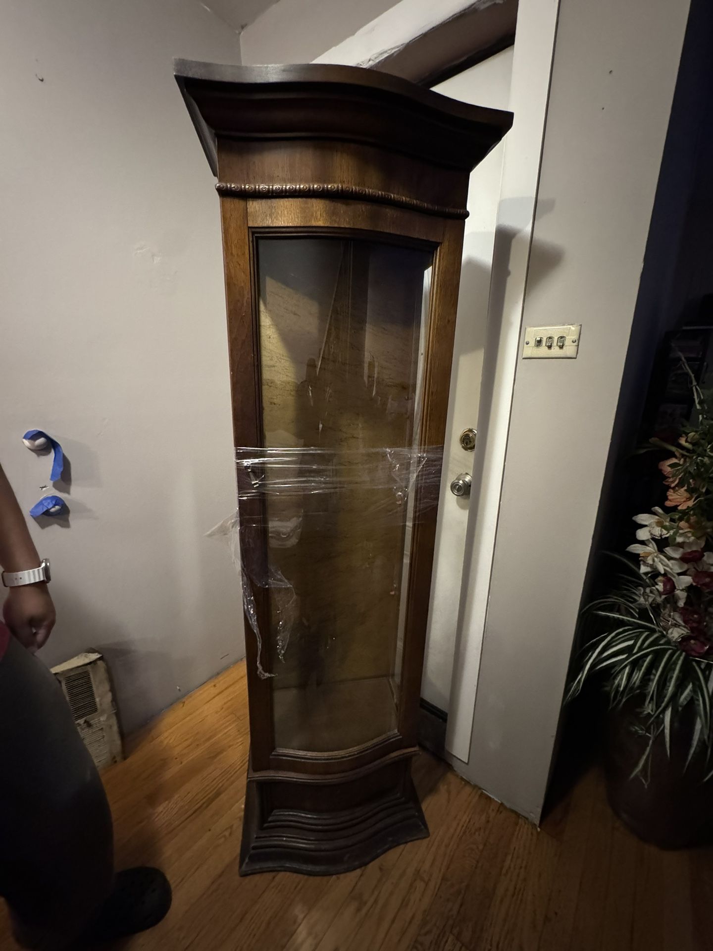 Display Cabinet W/ Glass Door , Vitrina Con Puerta De Cristal 