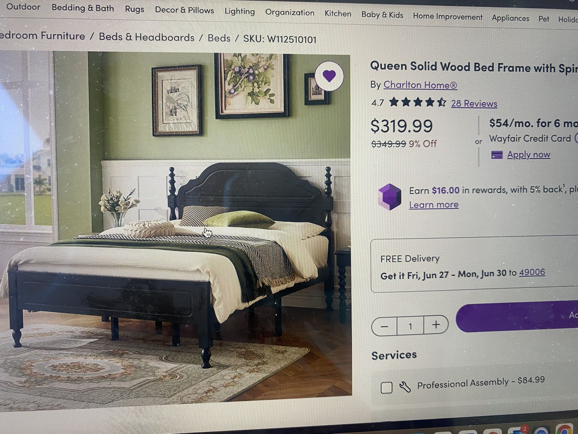 Queen Bed Frame - new