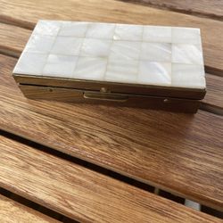 Vintage Mother Of Pearl Box Jewelry Box
