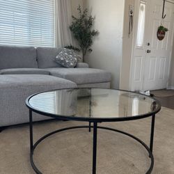 Round Glass Coffee Table 